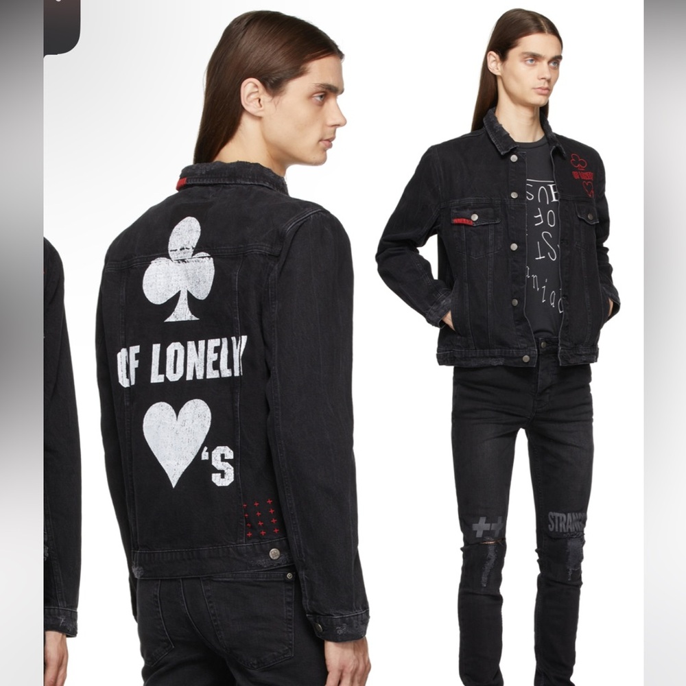 NWT KSUBI JACKET - CLASSIC KLUB OF HEARTS - BLACK - 5000006582 -Size Medium
